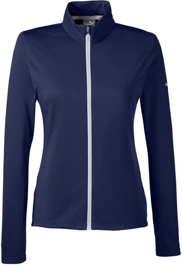 Am image of a Custom Puma Golf Ladies' Icon Full Zip in PEACOAT!