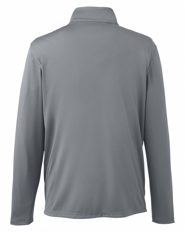 Am image of a Custom Puma Golf Men's Icon Quarter Zip in Quiet Shade!