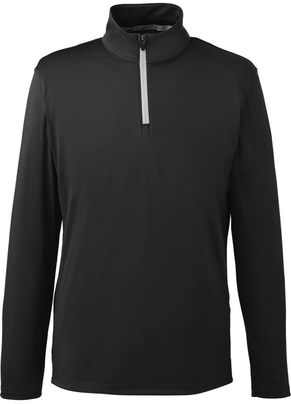 Am image of a Custom Puma Golf Men's Icon Quarter Zip in Puma Black!