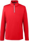Am image of a Custom Puma Golf Men's Icon Quarter Zip in High Risk Red!