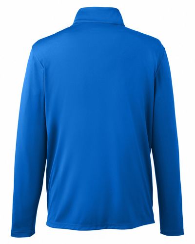 Am image of a Custom Puma Golf Men's Icon Quarter Zip in Lapis Blue!