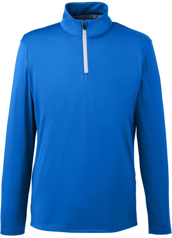 Am image of a Custom Puma Golf Men's Icon Quarter Zip in Lapis Blue!