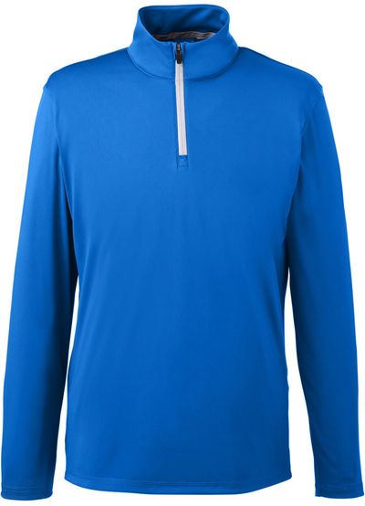 Am image of a Custom Puma Golf Men's Icon Quarter Zip in Lapis Blue!