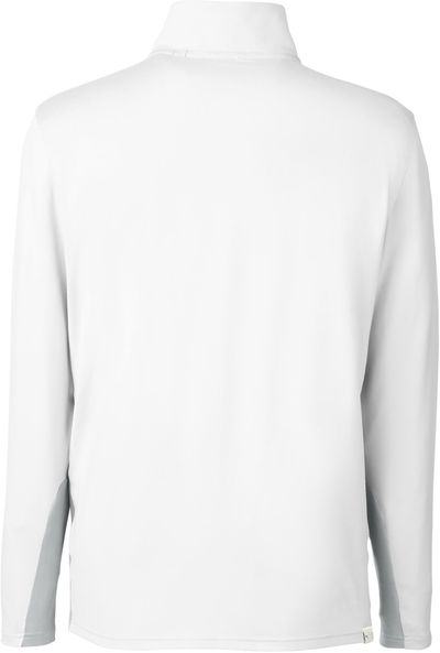 Am image of a Custom Puma Golf Men's Gamer Golf Quarter Zip in BRIGHT WHITE!