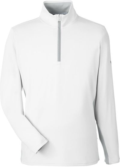 Am image of a Custom Puma Golf Men's Gamer Golf Quarter Zip in BRIGHT WHITE!