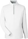 Am image of a Custom Puma Golf Men's Gamer Golf Quarter Zip in BRIGHT WHITE!