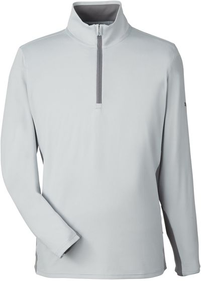 Am image of a Custom Puma Golf Men's Gamer Golf Quarter Zip in HIGH RISE!