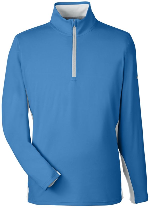 Am image of a Custom Puma Golf Men's Gamer Golf Quarter Zip in BRIGHT COBALT!