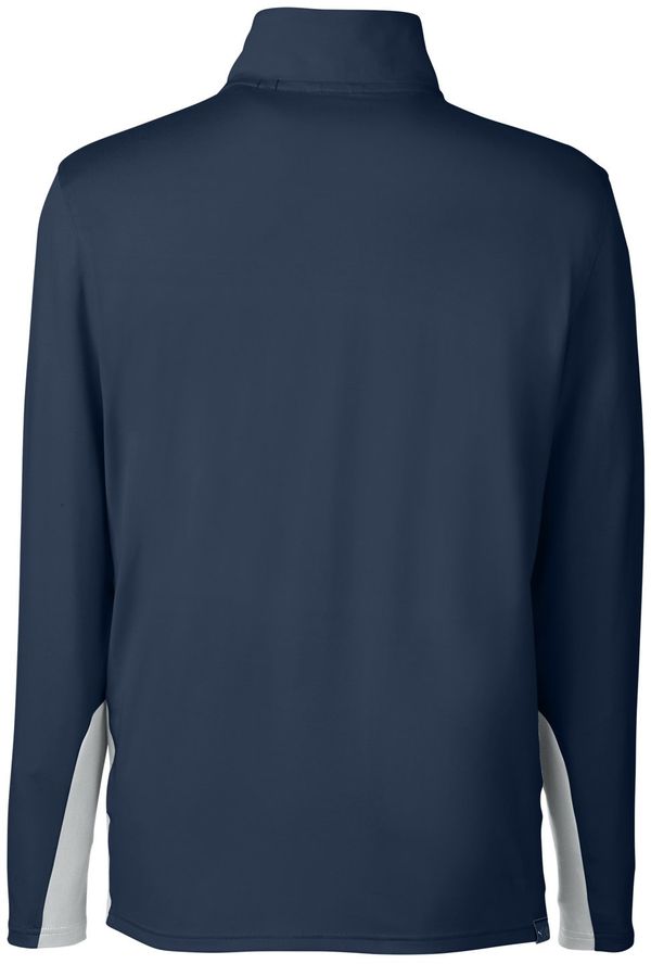 Am image of a Custom Puma Golf Men's Gamer Golf Quarter Zip in NAVY BLAZER!