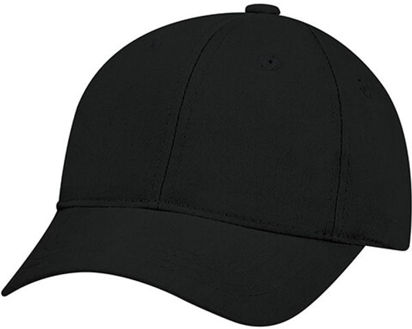 Am image of a Custom AJM Brushed Cotton Drill Youth Cap in Black!