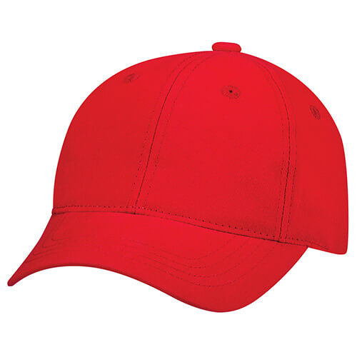 AJM Brushed Cotton Drill Youth Cap in Scarlet Red