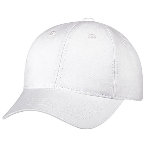 AJM Brushed Cotton Drill Youth Cap in White