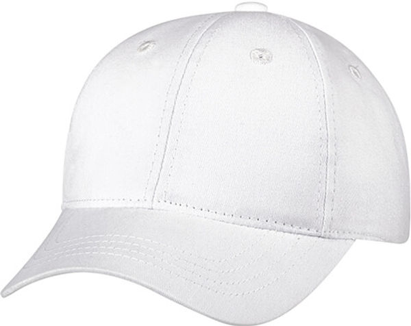 Am image of a Custom AJM Brushed Cotton Drill Youth Cap in White!