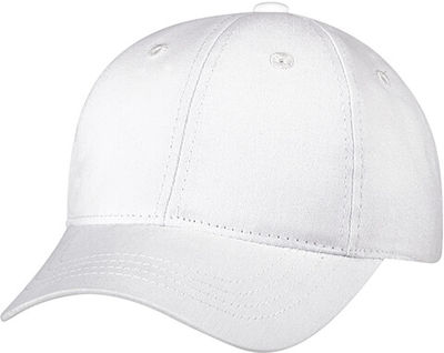 Am image of a Custom AJM Brushed Cotton Drill Youth Cap in White!