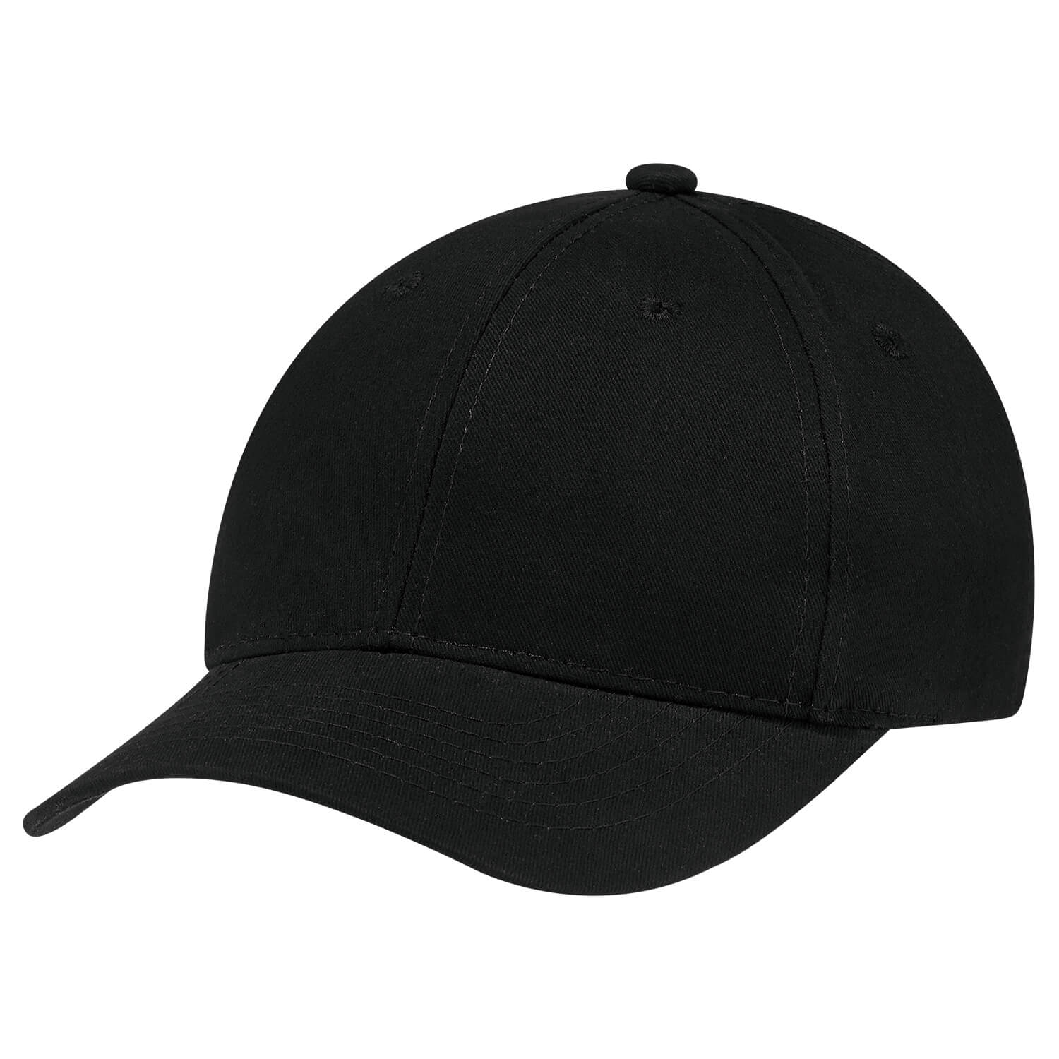 AJM Brushed Cotton Drill Cap in Black