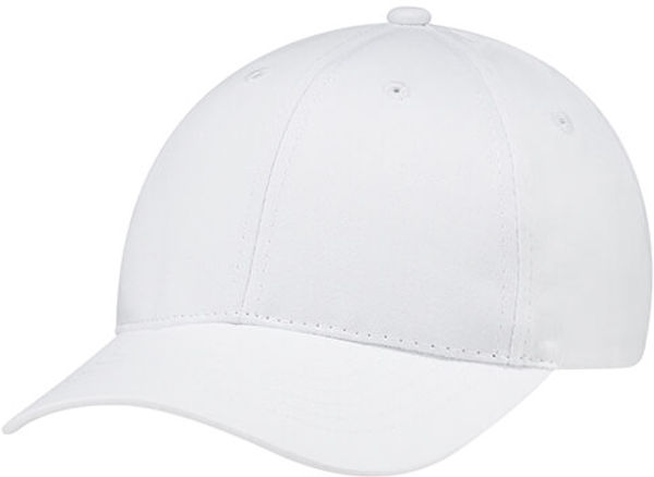 Am image of a Custom AJM Brushed Cotton Drill Cap in White!