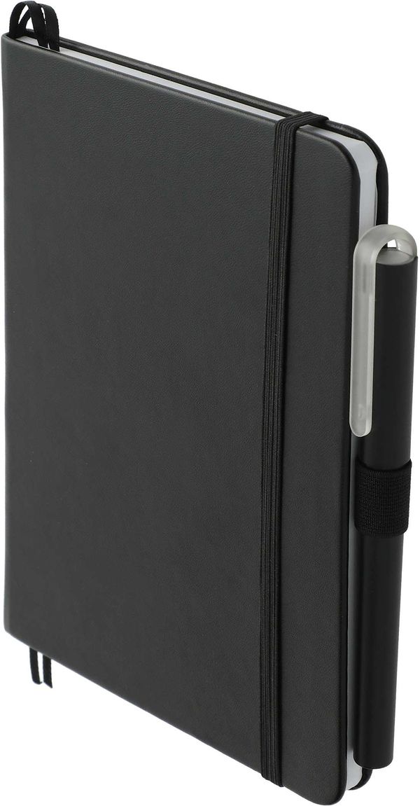 An image of a Custom 5in x 7in Bulleting Bound Notebook with Pen!
