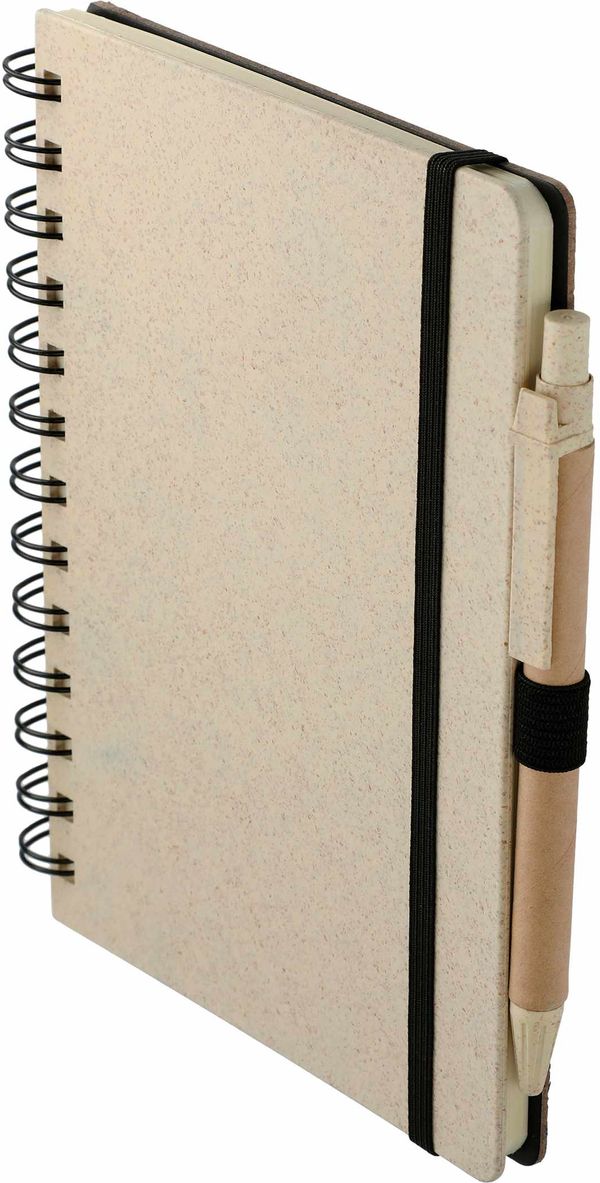 An image of a Custom 5in x 7in Wheat Straw Notebook With Pen!