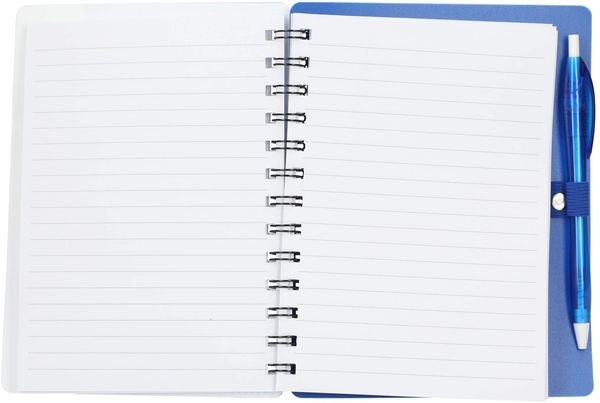 An image of a Custom 5in x 7 in Recycled Dual Pocket Spiral Notebook!