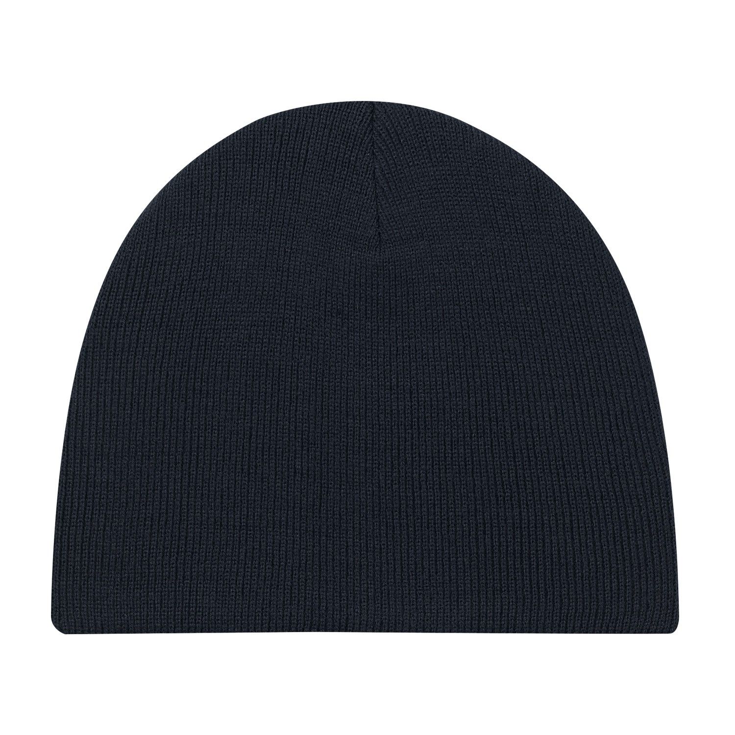 AJM Lightweight Rib Knit Acrylic Board Toque in Black
