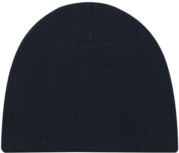 Am image of a Custom AJM Lightweight Rib Knit Acrylic Board Toque in Black!