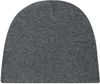 Am image of a Custom AJM Lightweight Rib Knit Acrylic Board Toque in Dark Grey!