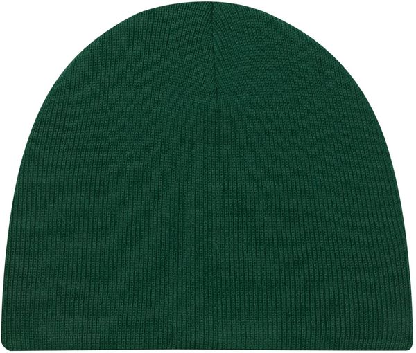 Am image of a Custom AJM Lightweight Rib Knit Acrylic Board Toque in Forest Green!