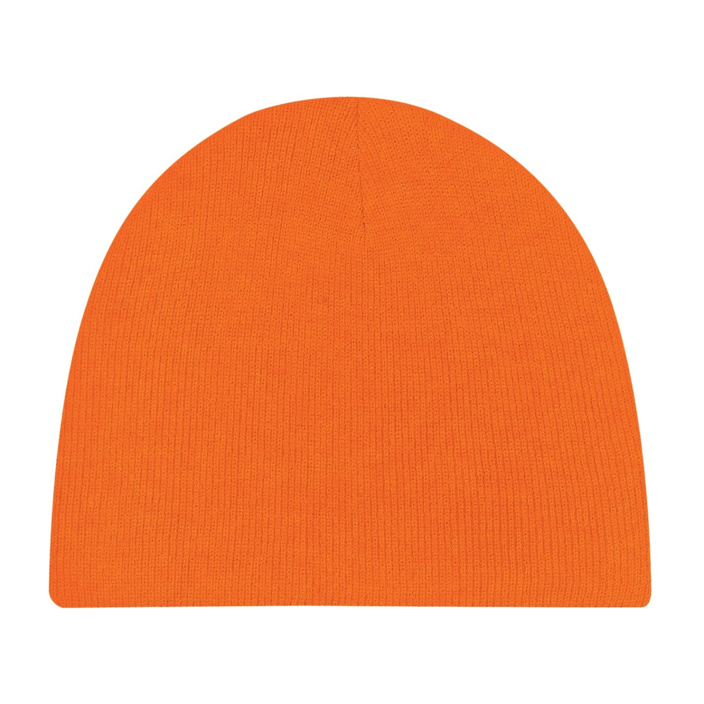 AJM Lightweight Rib Knit Acrylic Board Toque in Fluorescent Orange
