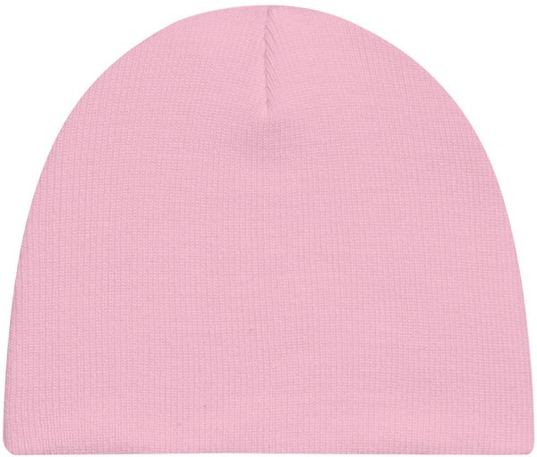 Am image of a Custom AJM Lightweight Rib Knit Acrylic Board Toque in Pink!