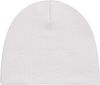 Am image of a Custom AJM Lightweight Rib Knit Acrylic Board Toque in White!