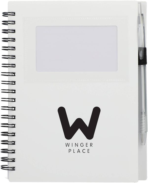 An image of a Custom 5 x 7 in FSC Recycled Star Spiral Notebook with Pen!