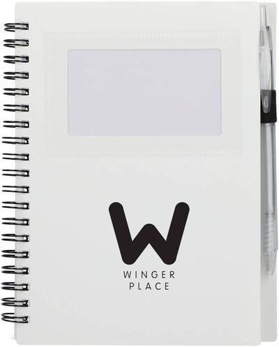 An image of a Custom 5 x 7 in FSC Recycled Star Spiral Notebook with Pen!