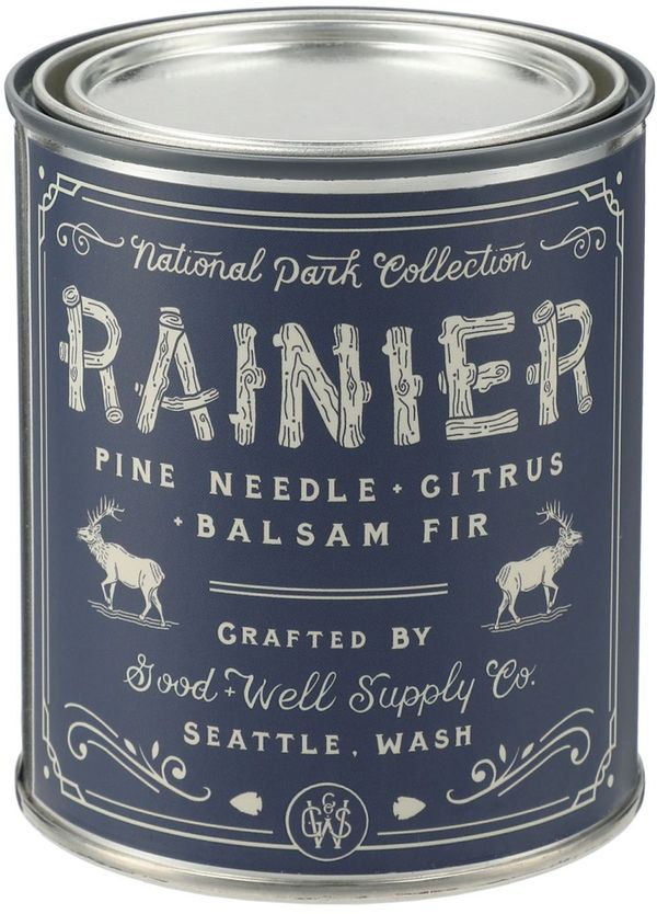 Am image of a Custom Rainier National Park 14 oz Candle in Multi-Colored!