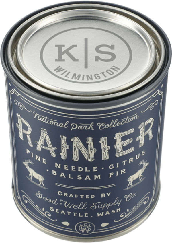 An image of a Custom Rainier National Park 14 oz Candle!