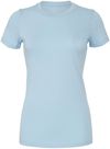 Am image of a Custom Bella and Canvas Ladies Slim Fit T Shirt in Baby Blue!