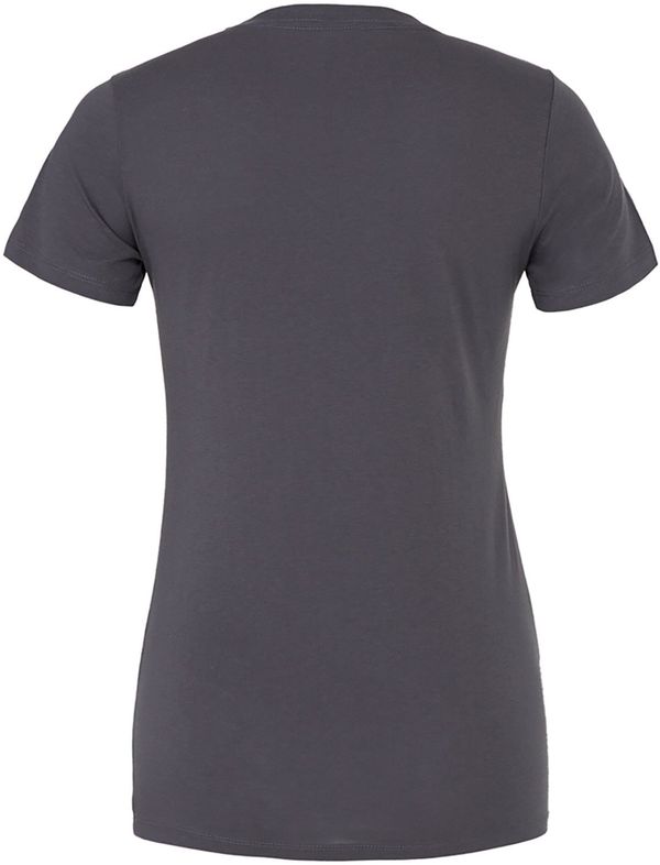 Am image of a Custom Bella and Canvas Ladies Slim Fit T Shirt in Asphalt!
