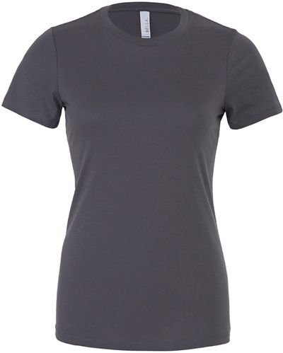 Am image of a Custom Bella and Canvas Ladies Slim Fit T Shirt in Asphalt!
