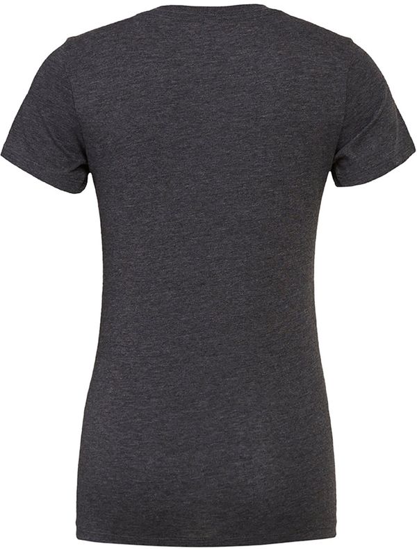 Am image of a Custom Bella and Canvas Ladies Slim Fit T Shirt in Dark Grey Heather!