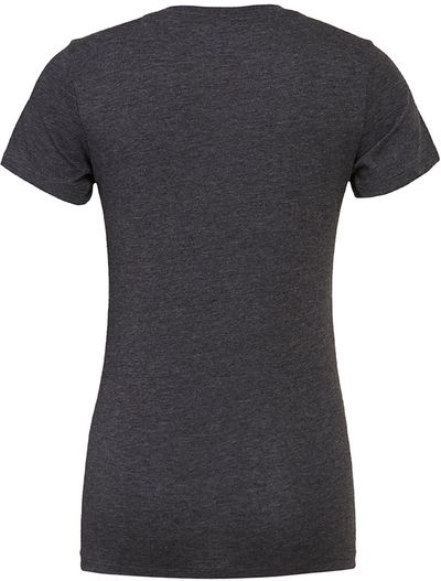 Am image of a Custom Bella and Canvas Ladies Slim Fit T Shirt in Dark Grey Heather!