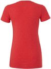 Am image of a Custom Bella and Canvas Ladies Slim Fit T Shirt in Heather Red!