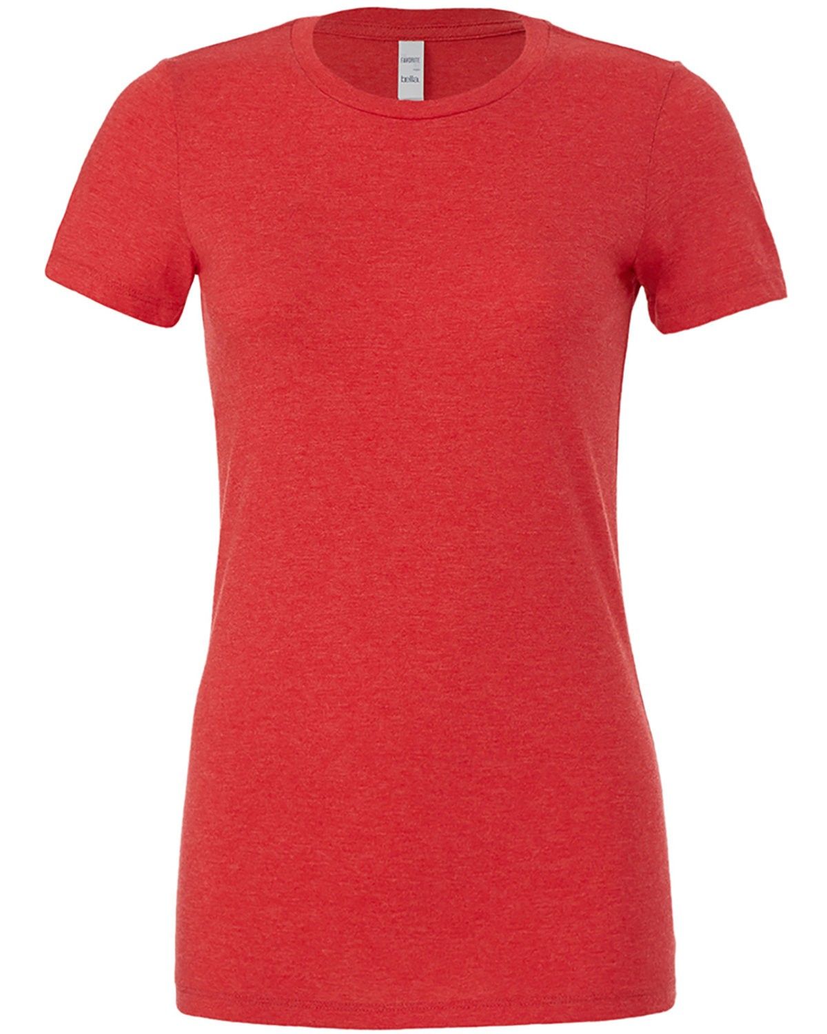 Bella and Canvas Ladies Slim Fit T Shirt in Heather Red