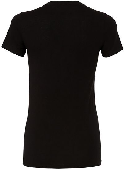 Am image of a Custom Bella and Canvas Ladies Slim Fit T Shirt in Black!