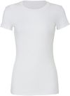 Am image of a Custom Bella and Canvas Ladies Slim Fit T Shirt in White!