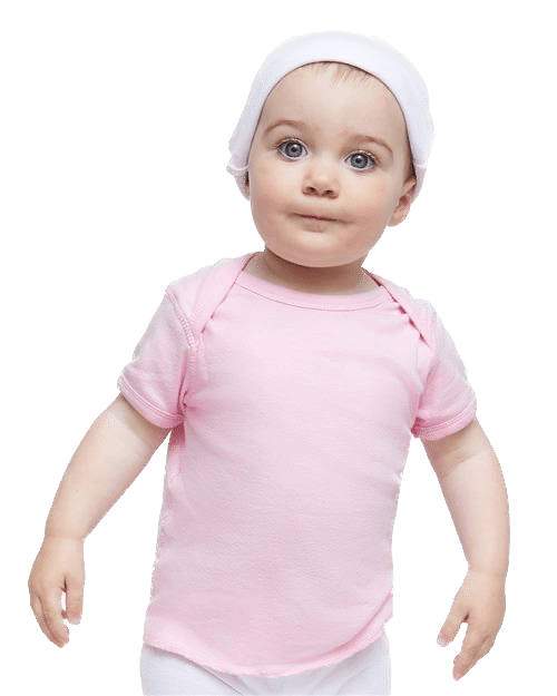 Rabbit Skins Baby Rib Lap Shoulder T Shirt