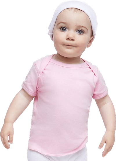 An image of a Custom Rabbit Skins Baby Rib Lap Shoulder T Shirt!