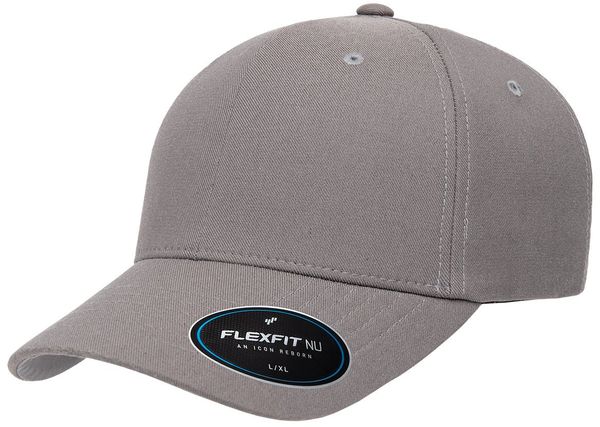 Am image of a Custom Flexfit Adult NU Hat in GREY!
