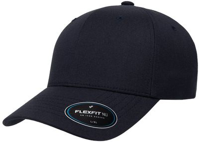 Am image of a Custom Flexfit Adult NU Hat in DARK NAVY!