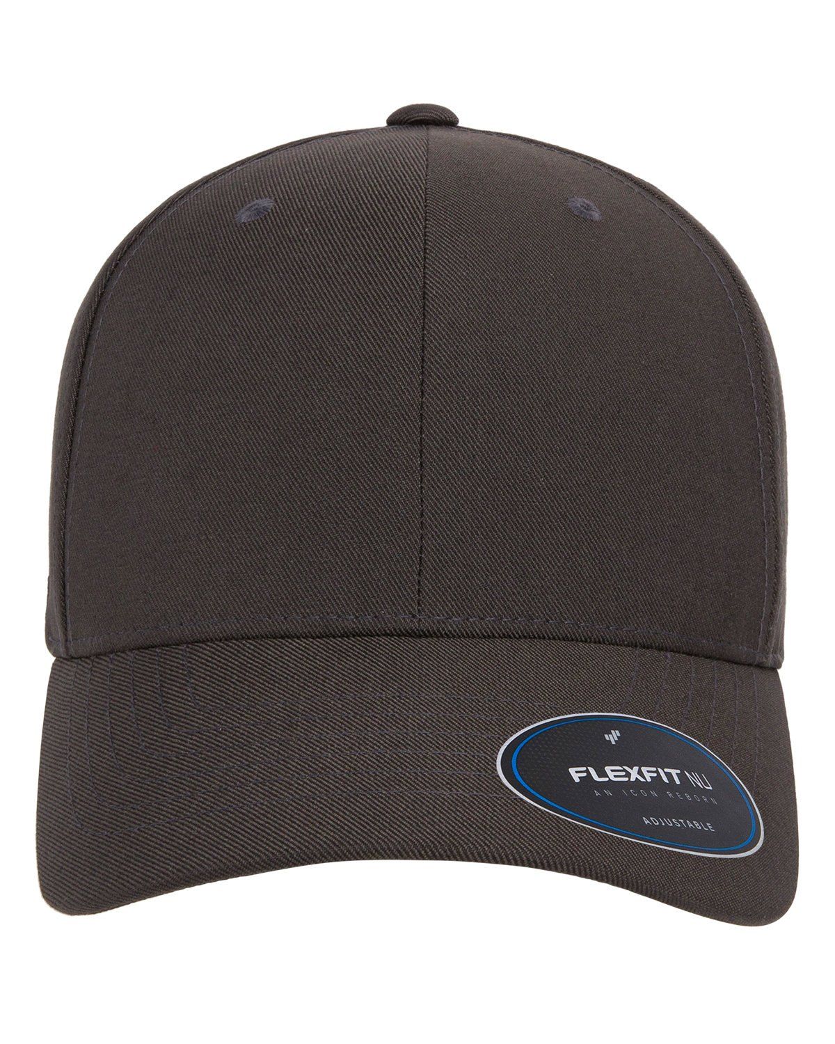 Yupoong Flexfit Nu® Adjustable Cap in Dark Grey