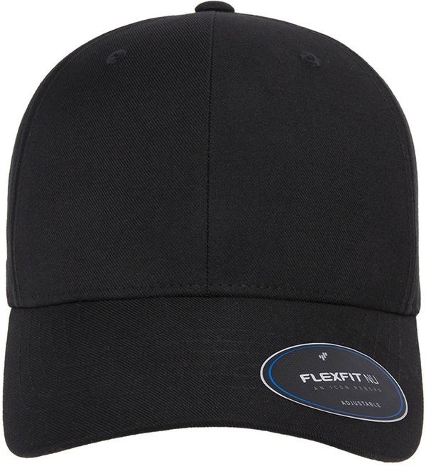 Am image of a Custom Yupoong Flexfit Nu® Adjustable Cap in Black!