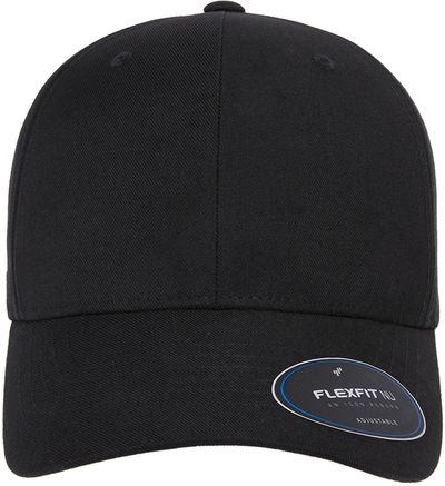 Am image of a Custom Yupoong Flexfit Nu® Adjustable Cap in Black!